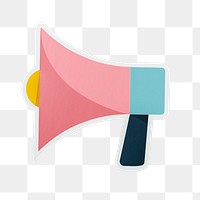 Megaphone speaker png marketing  sticker, transparent background