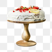 Lemon cake png dessert  sticker, transparent background