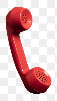 Retro corded phone png, transparent background