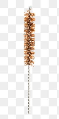 Png straw cleaning brush sticker, transparent background