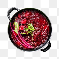 Beetroot soup png sticker, transparent background