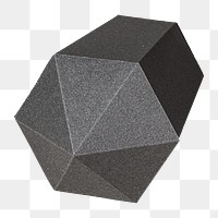 3D Hexagonal prism png, transparent background