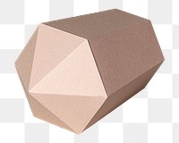 Png pink 3D hexagonal prism, transparent background