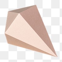 Png 3D pink asymmetric hexagonal bipyramid, transparent background