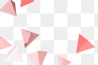 3D pyramids png border sticker, transparent background