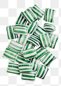 Green candy png, transparent background