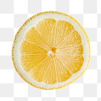 Lemon slice png sticker, transparent background