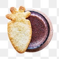 Cookie and drink png, transparent background