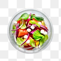 Png organic homemade salad sticker, transparent background