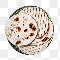  Fresh tortilla png sticker, transparent background