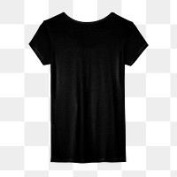 Black T-shirt png sticker, casual wear fashion, transparent background
