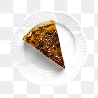 Png pumpkin pie slices sticker, transparent background