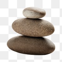 Stacked zen stones png, transparent background