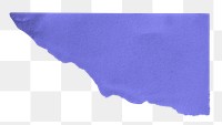 Blue paper png corner sticker, transparent background