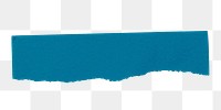 Blue ripped paper png sticker, transparent background