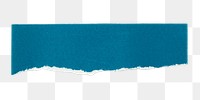 Blue ripped paper png sticker, transparent background