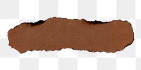 Burnt paper scrap png sticker, transparent background