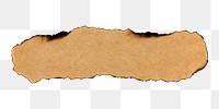 Burnt paper scrap png sticker, transparent background