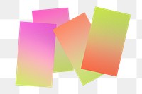 Colorful gradient posters png sticker, transparent background