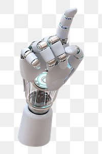 Robot hand click png sticker, transparent background