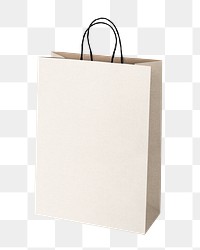 Paper shopping bag png sticker, transparent background