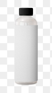 Blank water bottle png sticker, transparent background