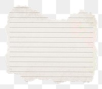 PNG ripped lined notepaper sticker, transparent background