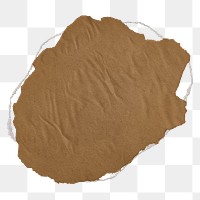 PNG glued brown paper sticker, transparent background