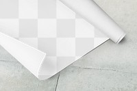 Poster png transparent paper mockup