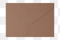 Brown envelope png sticker, transparent background