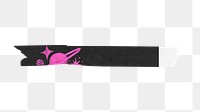 Black concert wristband png sticker, transparent background