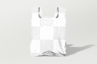 Plastic grocery bag png mockup, transparent background