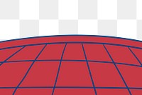 Red grid border png, transparent background