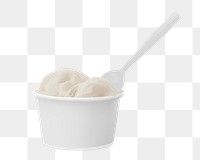 Blank ice-cream cup png sticker, transparent background