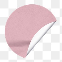 Pink  badge png sticker, transparent background