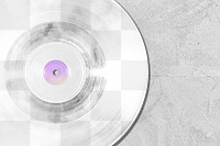 Vinyl record png mockup, transparent design