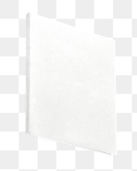 White magazine cover png, transparent background