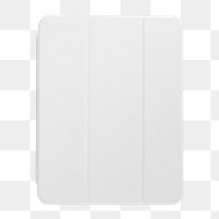 White tablet case png, transparent background