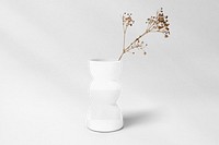 Flower vase  png transparent mockup