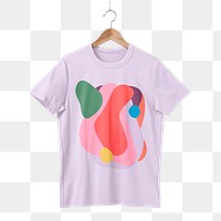 Colorful abstract t-shirt png, transparent background