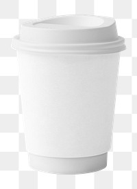 White coffee cup png, transparent background