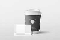 Coffee cup png transparent mockup