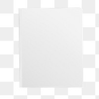 White magazine cover png, transparent background