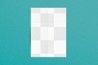 Poster paper png mockup, transparent design