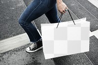 Shopping bag png transparent mockup