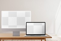 Computer screen png transparent mockup