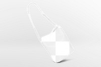 Shoulder bag png transparent mockup