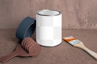 Paint can png transparent mockup