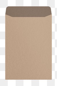 Brown envelope png, stationery on transparent background