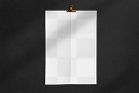 Poster paper png mockup, transparent design